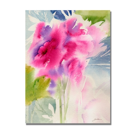 Shelia Golden 'Cerise Garden' Canvas Art,35x47